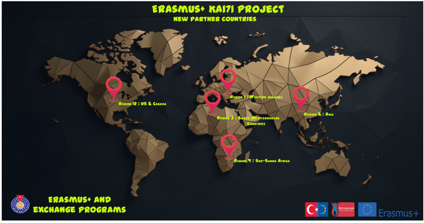 KSU 2024 KA171 Erasmus (Avrupa Dışındaki Ülkelere Hareketlilik) Öğrenci ve Personel Hareketliliği İlanı